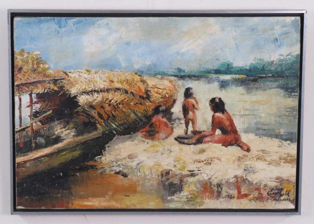 Eva Makk Oil on Canvas Painting "Amazonas" - 2