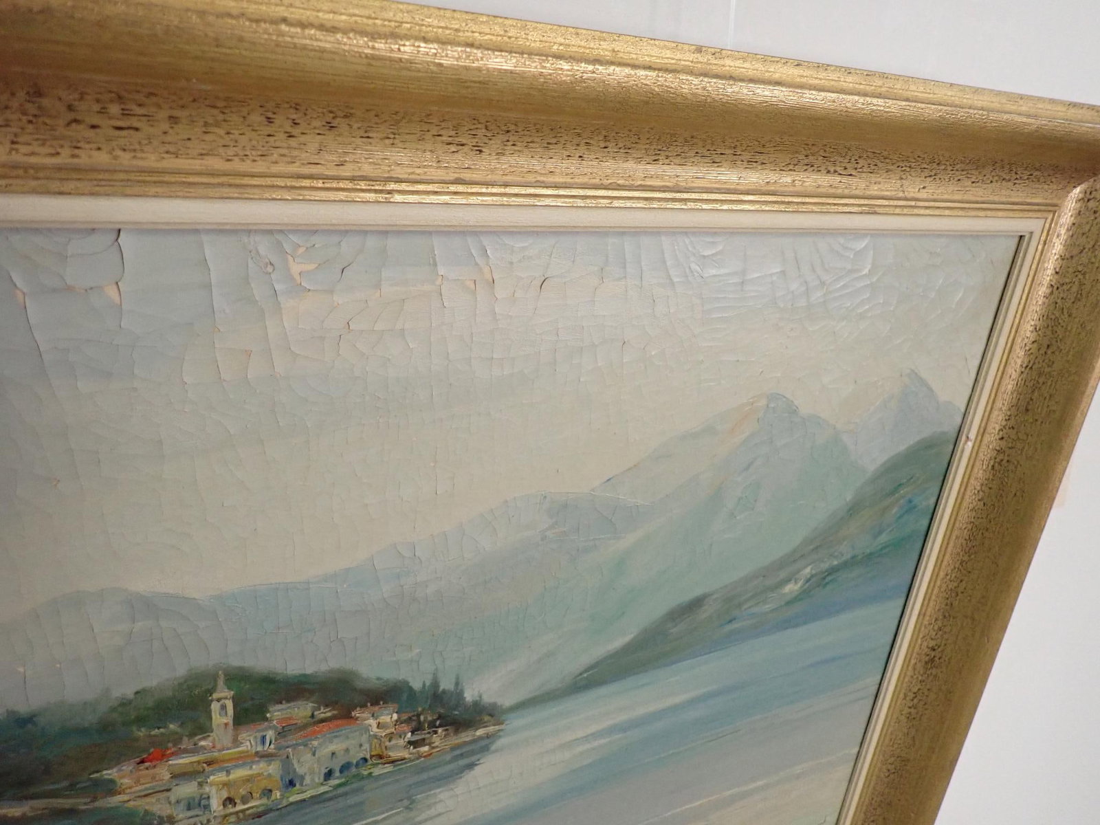 A. Mariani Continental Harbor Oil on Canvas Painting - 4