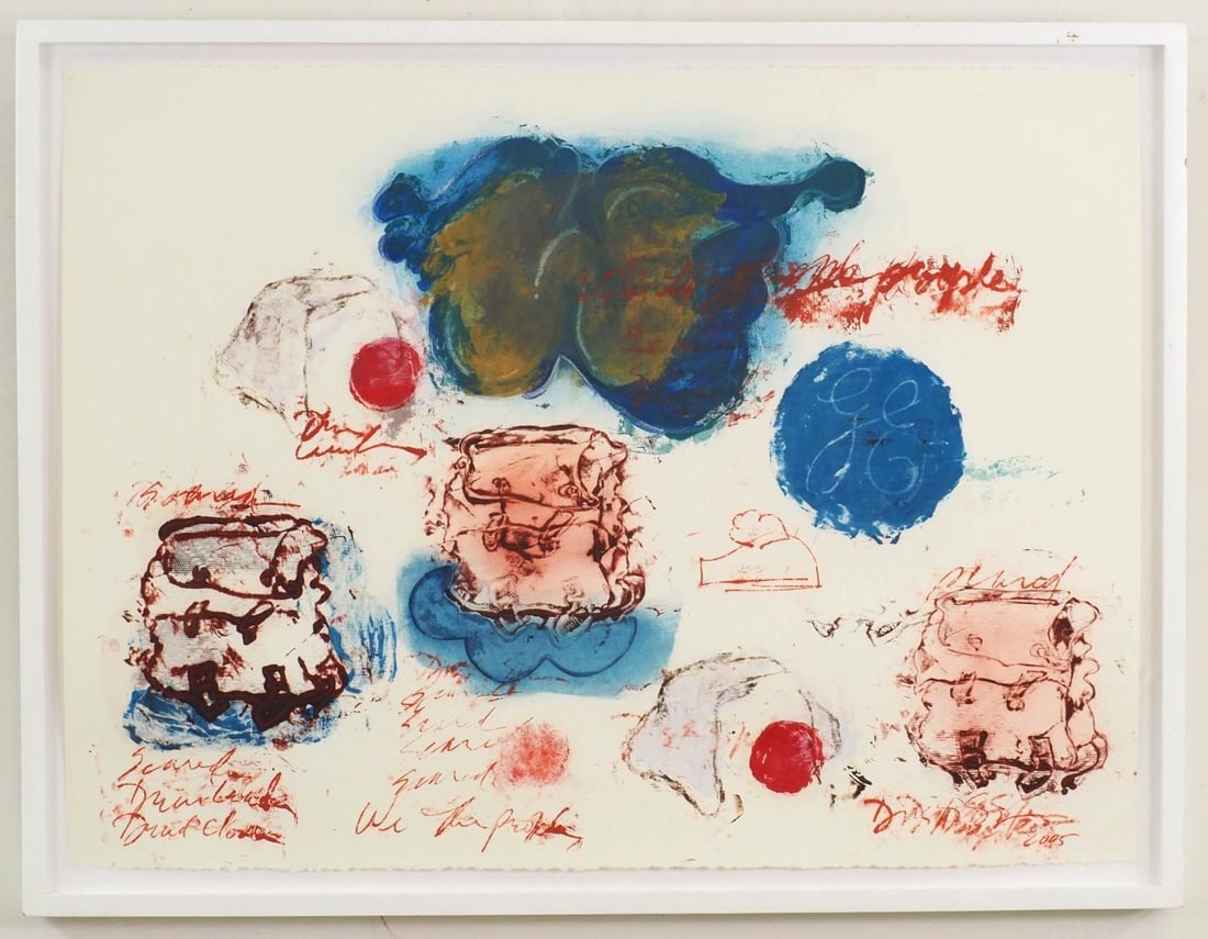 Dustin Spear Oil of Fabriano Paper Painting "Scared": signed lower right, ca. 2005, 24.75" x 32.5" framed