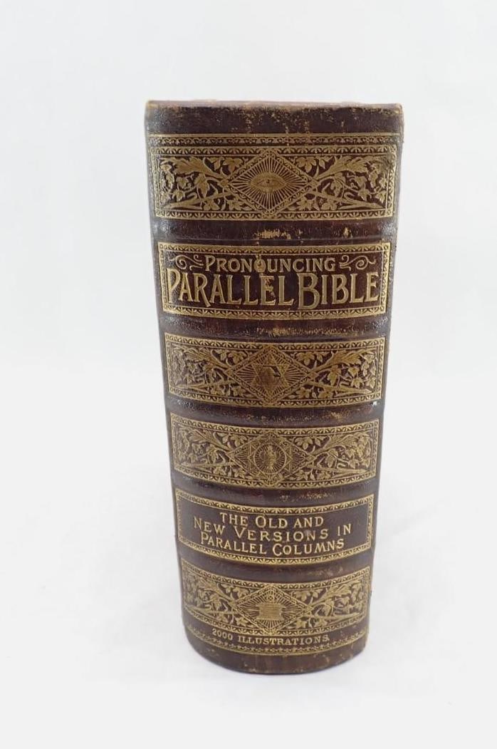 Large Antique Leather Bound Bible - 3