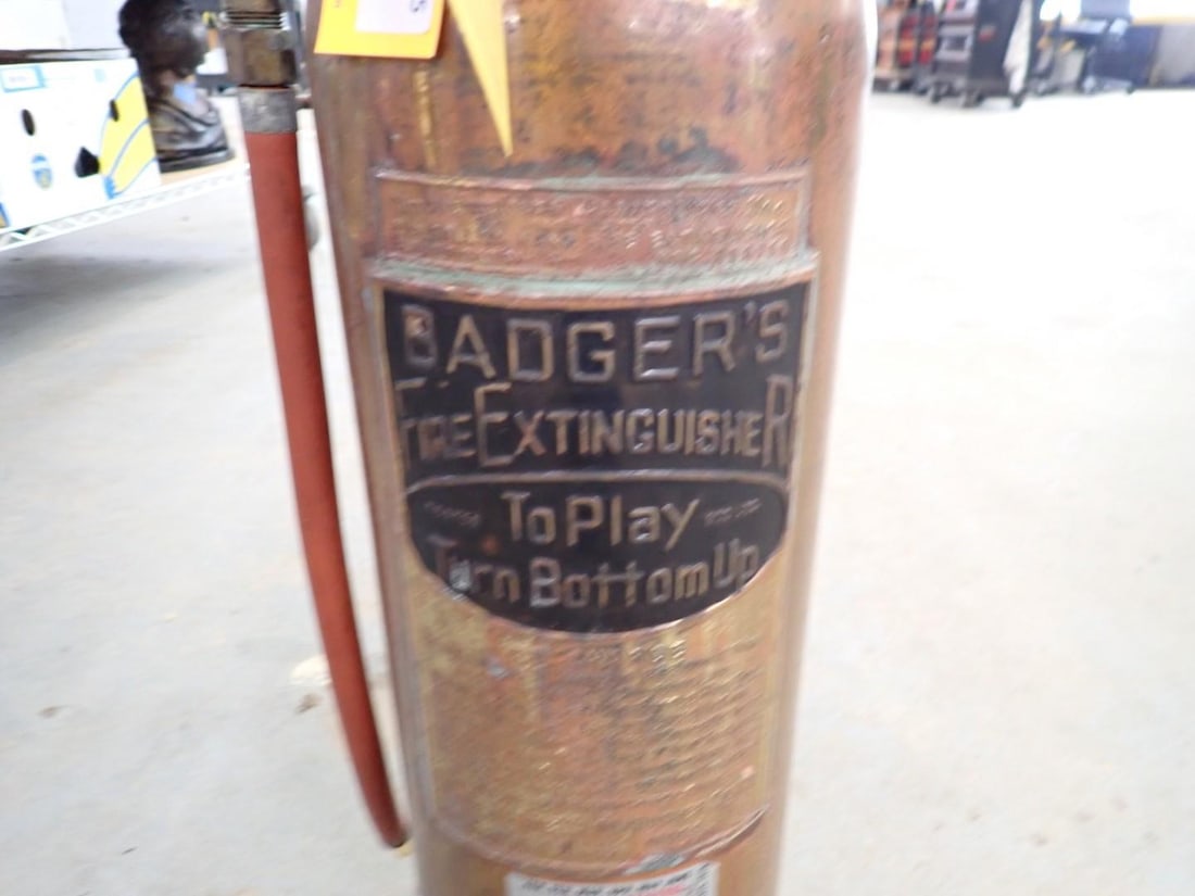 Vintage Badger Brass Fire Extinguisher - 2