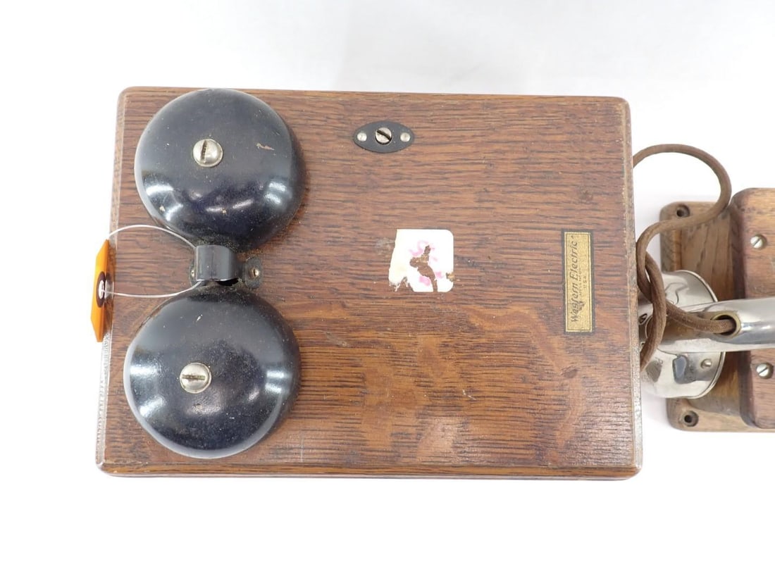 Vintage Western Electric Oak Case Telephone - 2