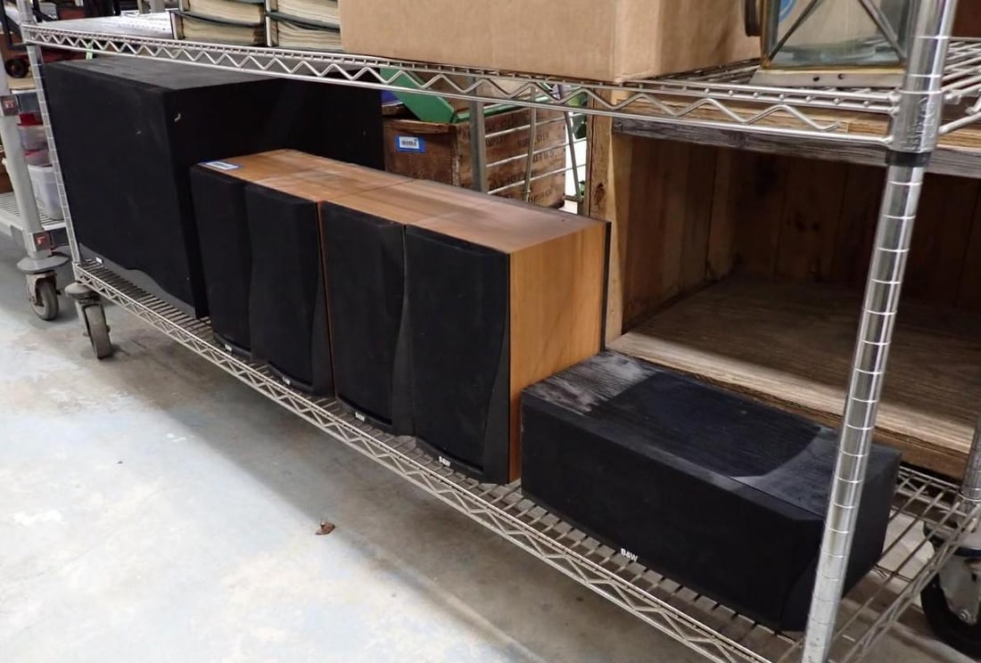 Bowers & Wilkins Speaker Set: incl.: ASW-1000 Active Subwoofer; CC#3 Center Speaker; (4) DM302 Bookshelf Speakers