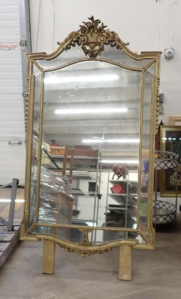Ornate Continental Mirror: 70" x 40.5" in height