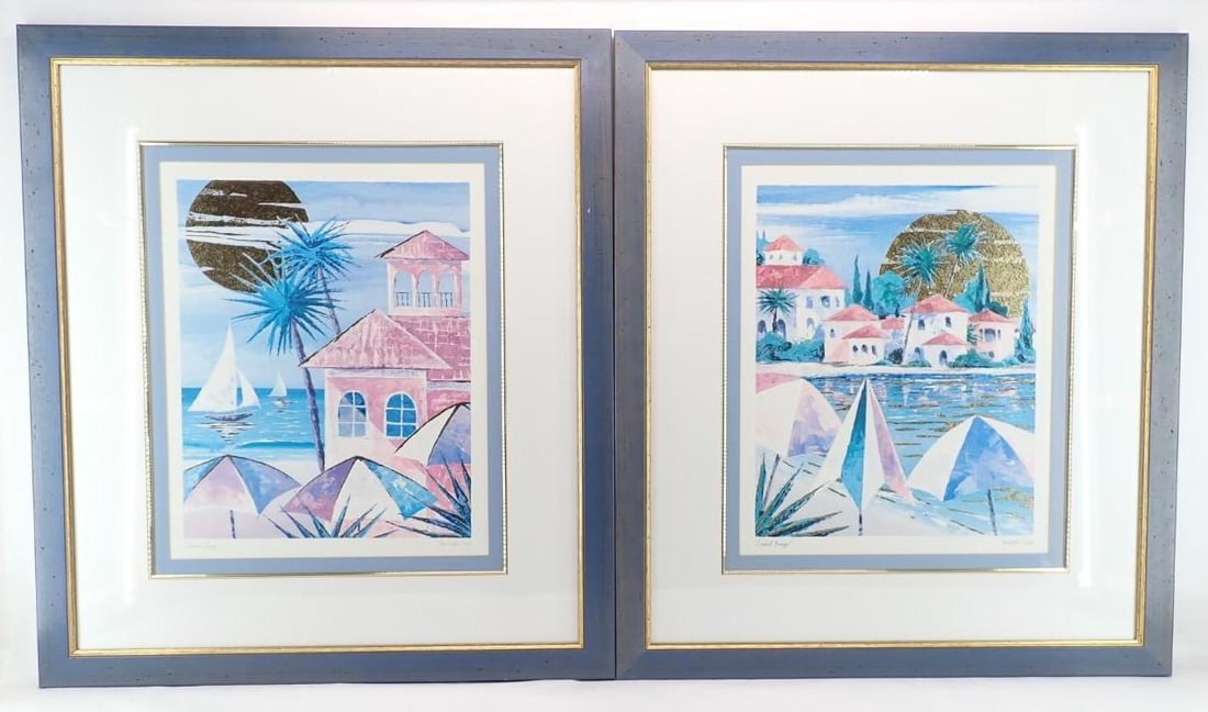 (2) Christopher Boyd Lithographs: 34.5" x 30.5" framed