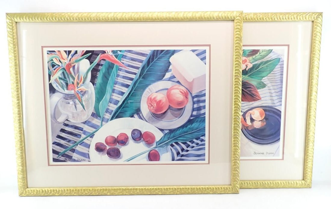 (2) Jeanne Dunn Lithographs: 32.5" x 40.375" framed