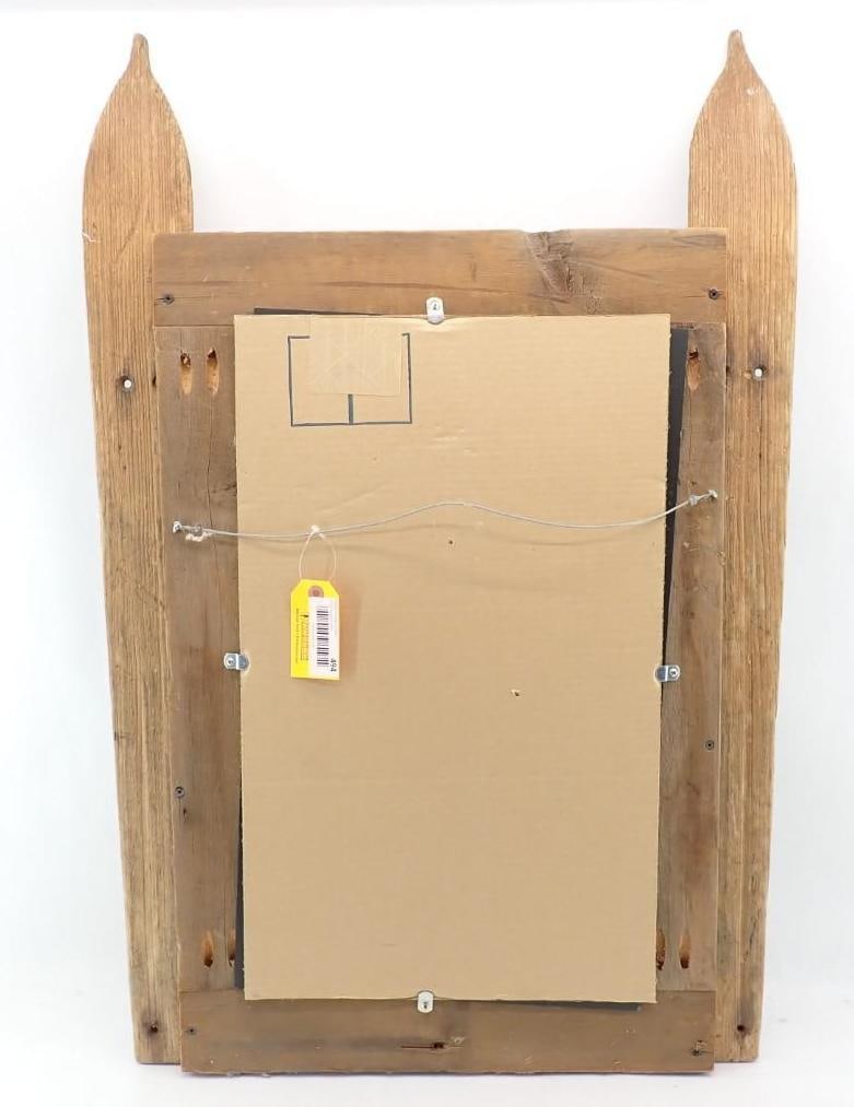 Barn Wood and Antique Ski Framed Mirror - 2