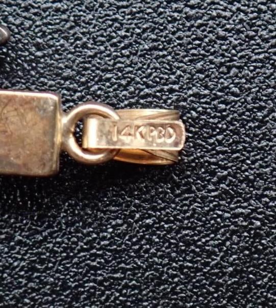 14K Yellow Gold & Sterling Silver Cross Pendant - 5