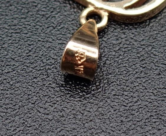 14K Yellow Gold and Diamond "D" Pendant - 3