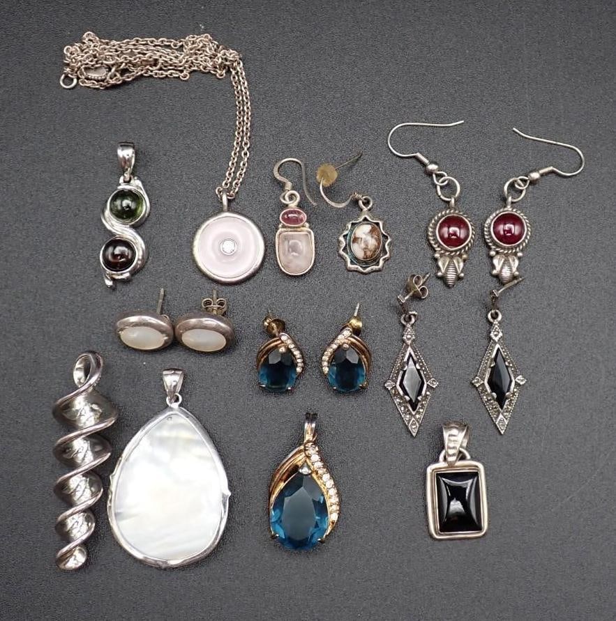 (16) Sterling Silver Jewelry Articles - 2