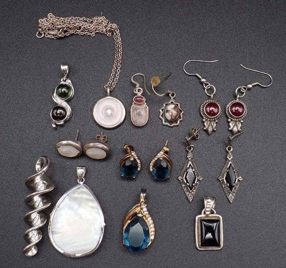 (16) Sterling Silver Jewelry Articles - 3