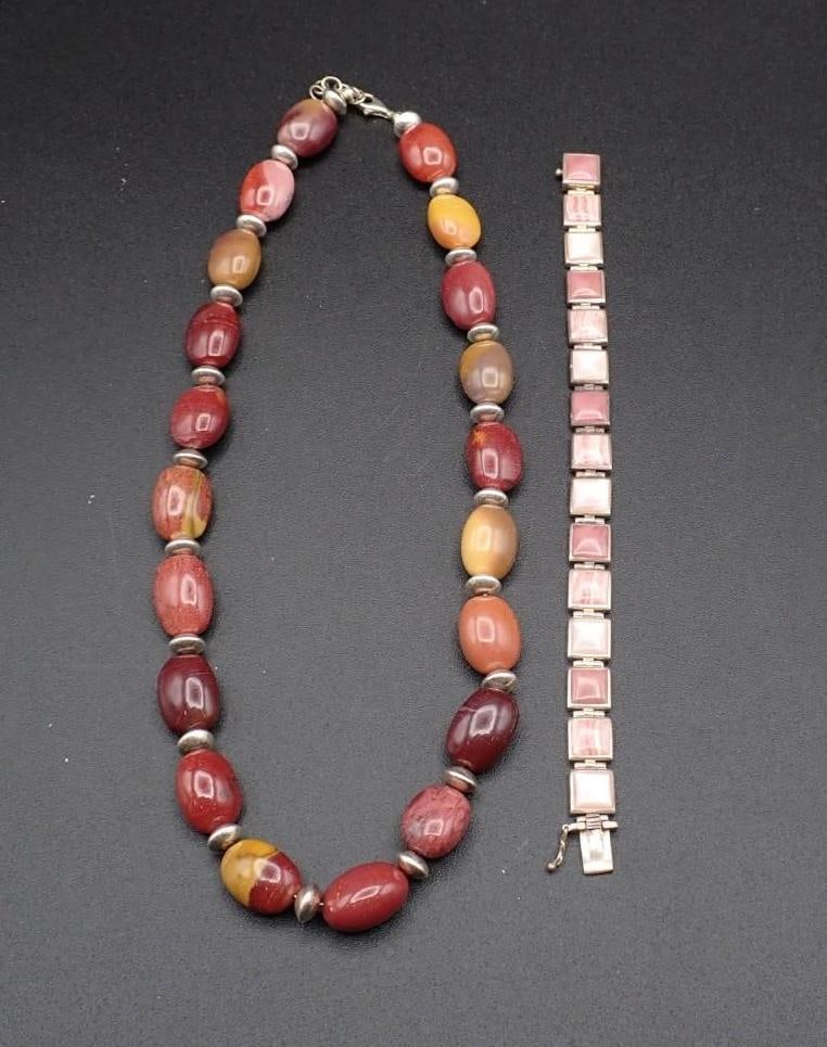 (2) Sterling Silver & Stone Jewelry Articles - 2