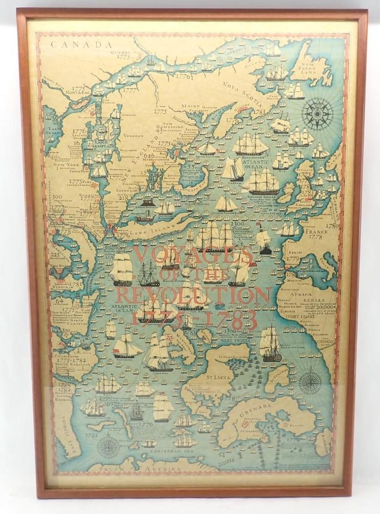 Vintage Poster "Voyages of The Revolution 1775-1783" - 2