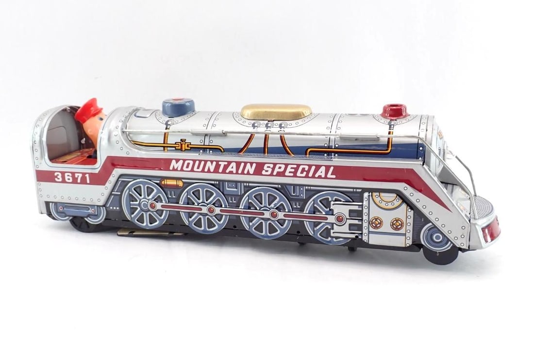 Modern Toys Mountain Special Express Lithograph Tin Train Engine - 2