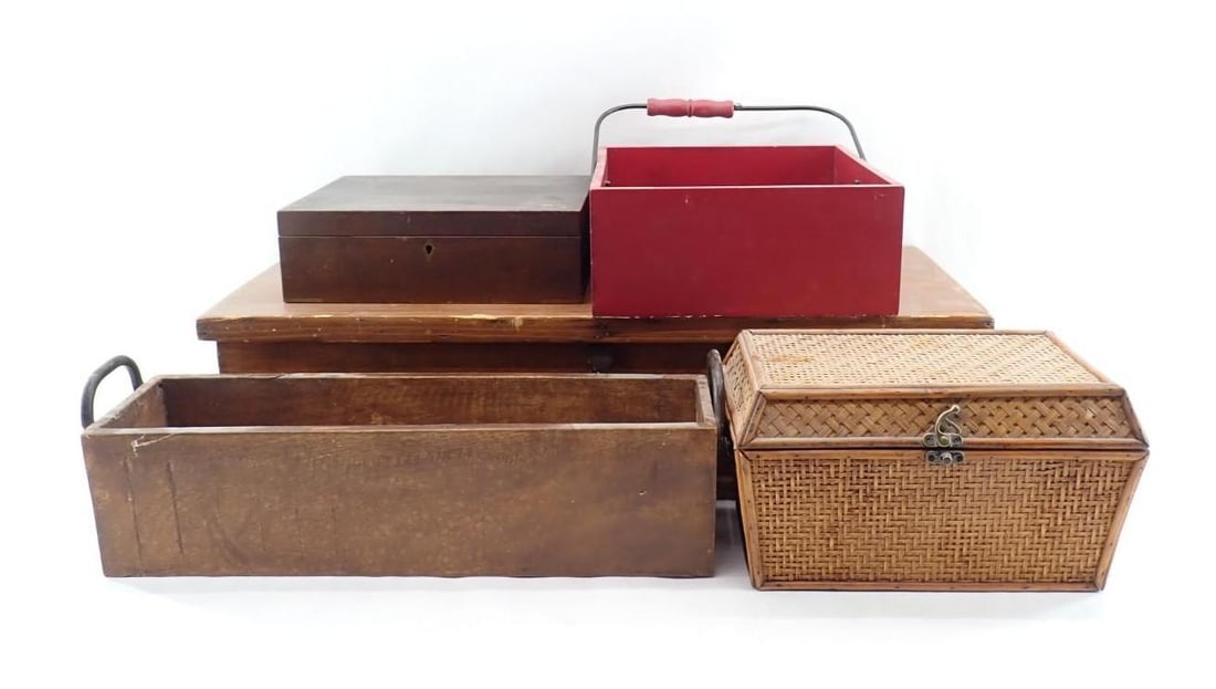 (5) Assorted Wood Boxes (1 of 5)