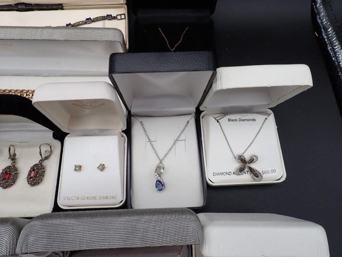 (20) Sterling Silver & Stone Jewelry Articles - 11
