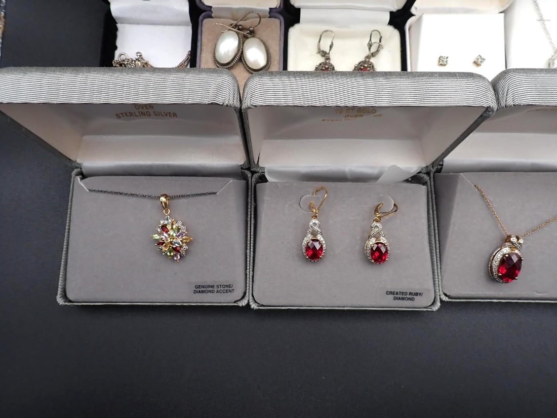 (20) Sterling Silver & Stone Jewelry Articles - 3