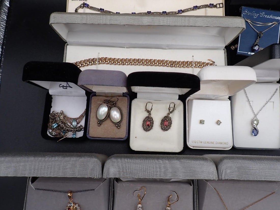 (20) Sterling Silver & Stone Jewelry Articles - 6