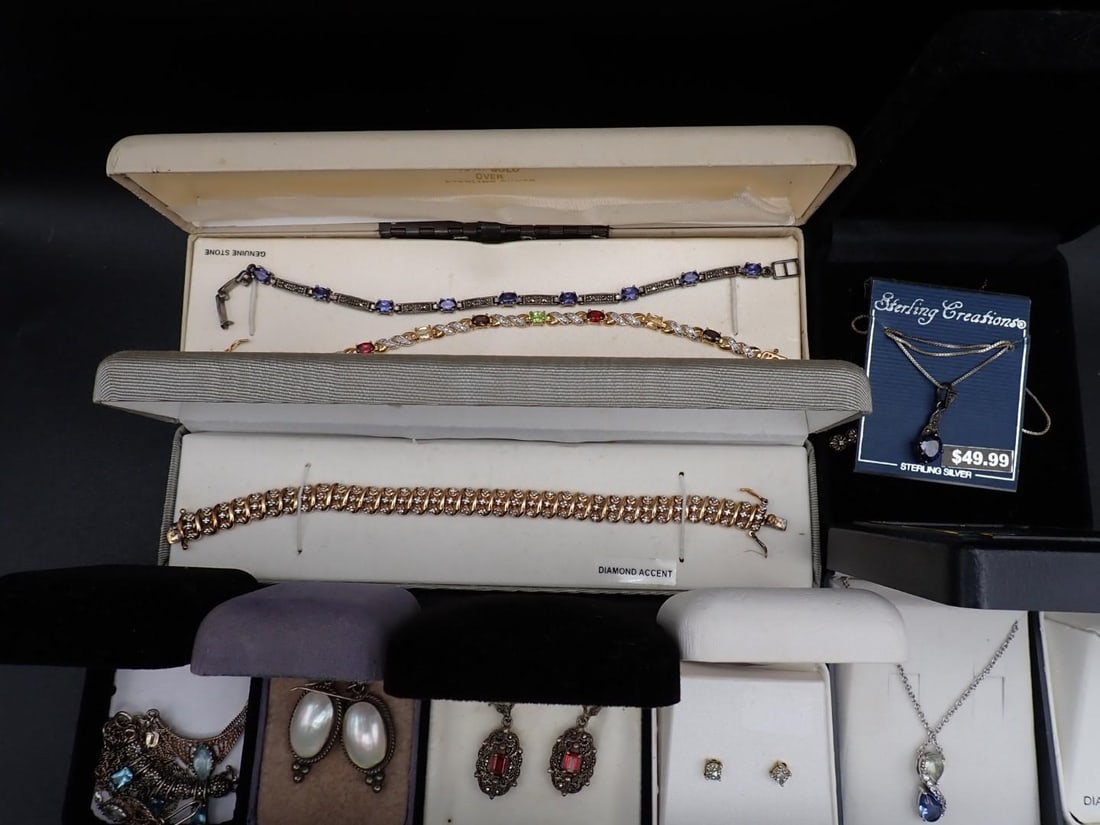 (20) Sterling Silver & Stone Jewelry Articles - 7