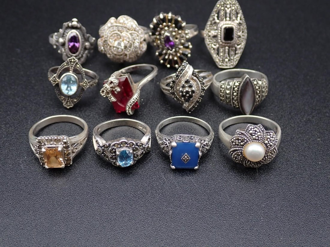 (12) Sterling Silver Rings - 4