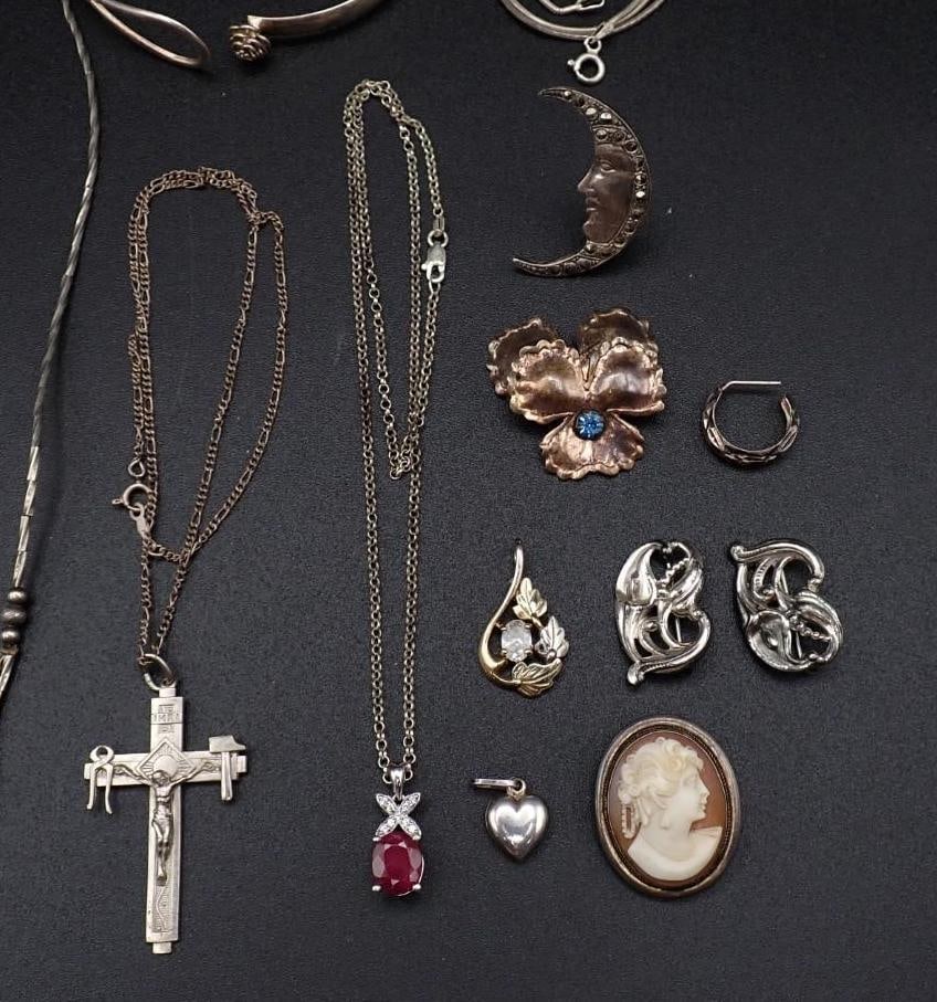 (13) Sterling Silver Jewelry Articles - 2