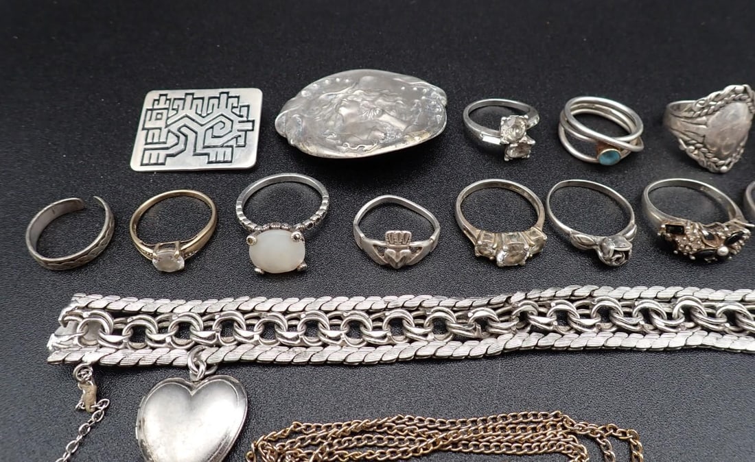 (20) Sterling Silver Jewelry Articles - 4