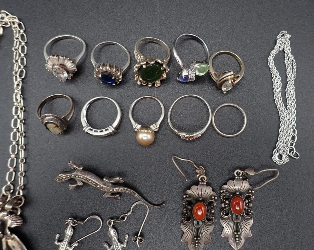 (20) Sterling Silver Jewelry Articles - 4