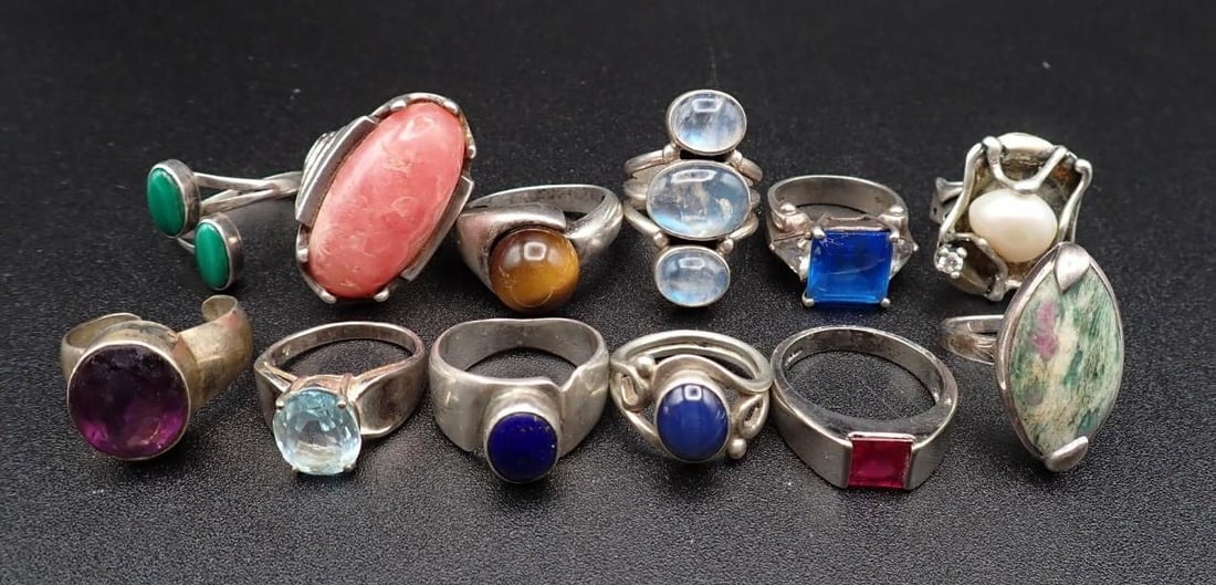 (12) Sterling Silver Rings - 3
