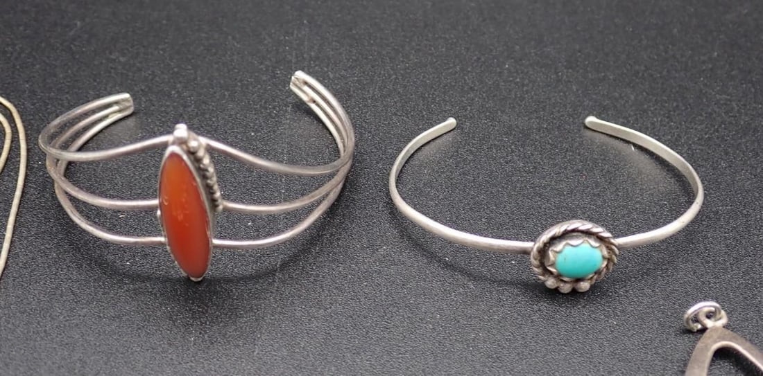 (9) Sterling Silver, Turquoise and Other Jewelry Articles - 5