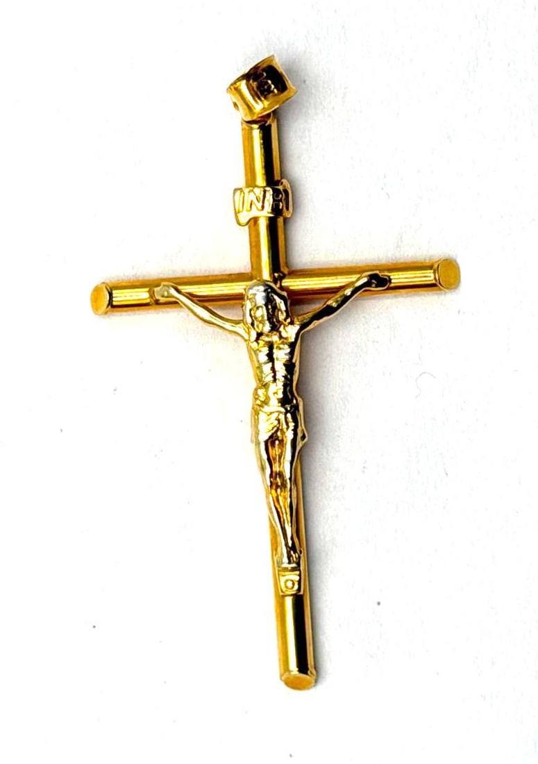 14K Yellow Gold Cross - 2