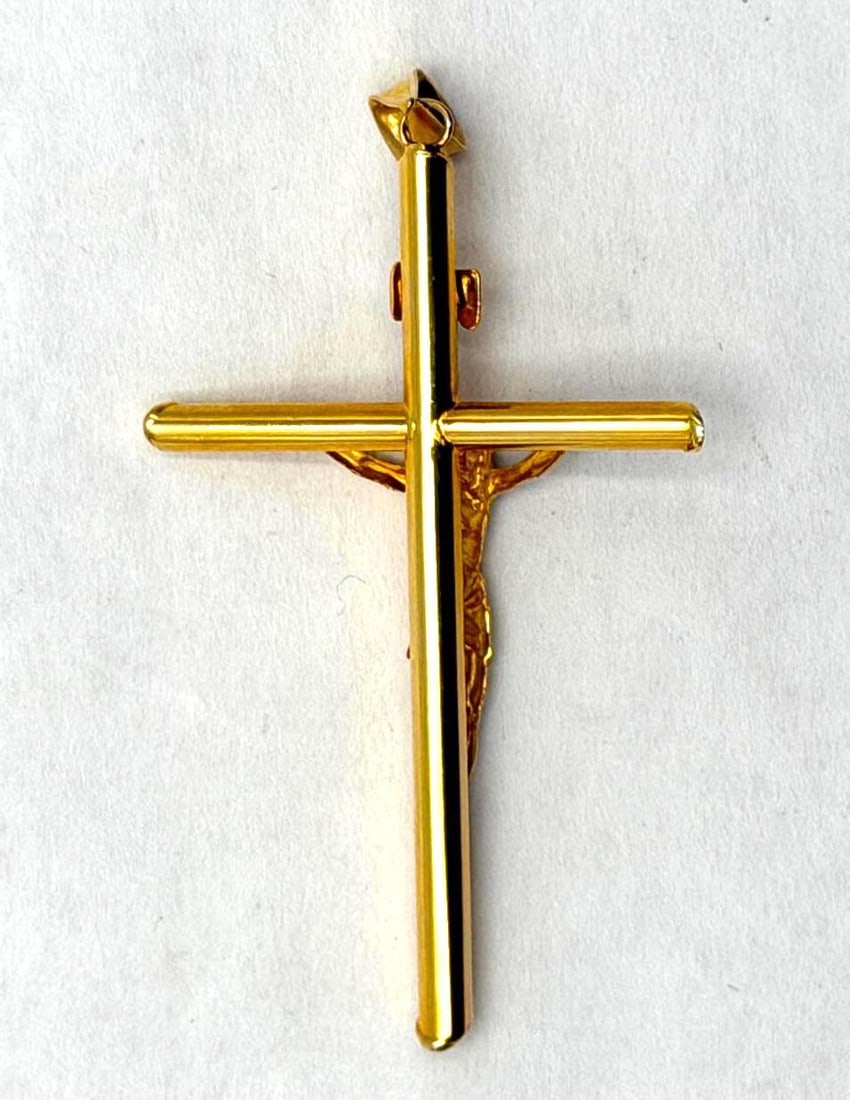 14K Yellow Gold Cross - 3
