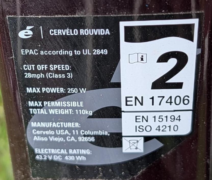 Cervelo Rouvida Motorized Road Bike - 14