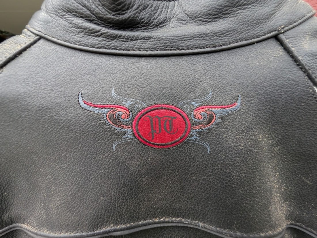Power Trip Padded Leather Motorcycle Jacket - 3