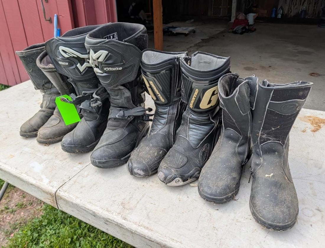 (4) Pairs of Motorcycle Riding Boots - 3
