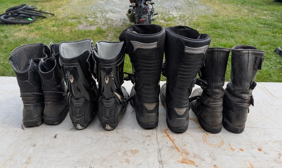 (4) Pairs of Motorcycle Riding Boots - 4