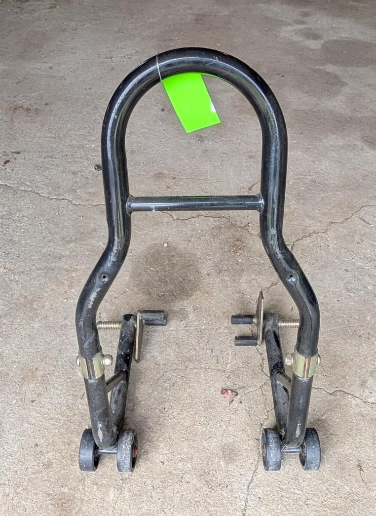 Motorcycle Wheel Stand: , Location: Garage