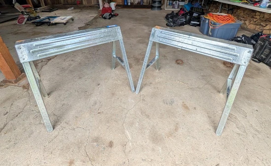 (2) Folding Metal Saw Horses (1 of 6)