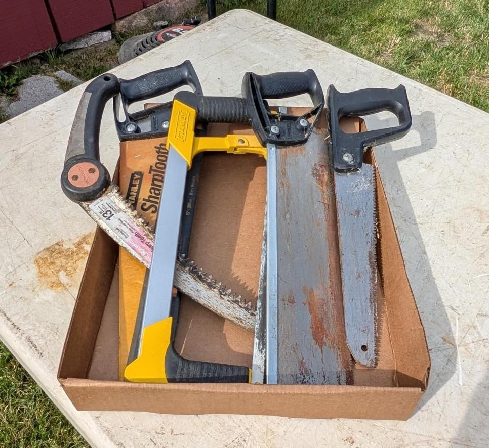 (5) Asst. Saws: , Location: Garage
