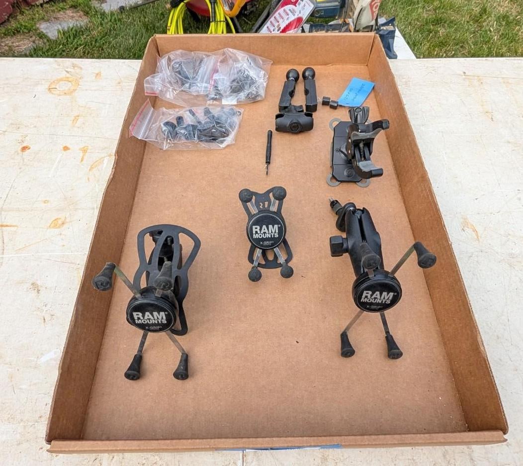 Asst. Phone Mount Holders: some incomplete, Location: Garage