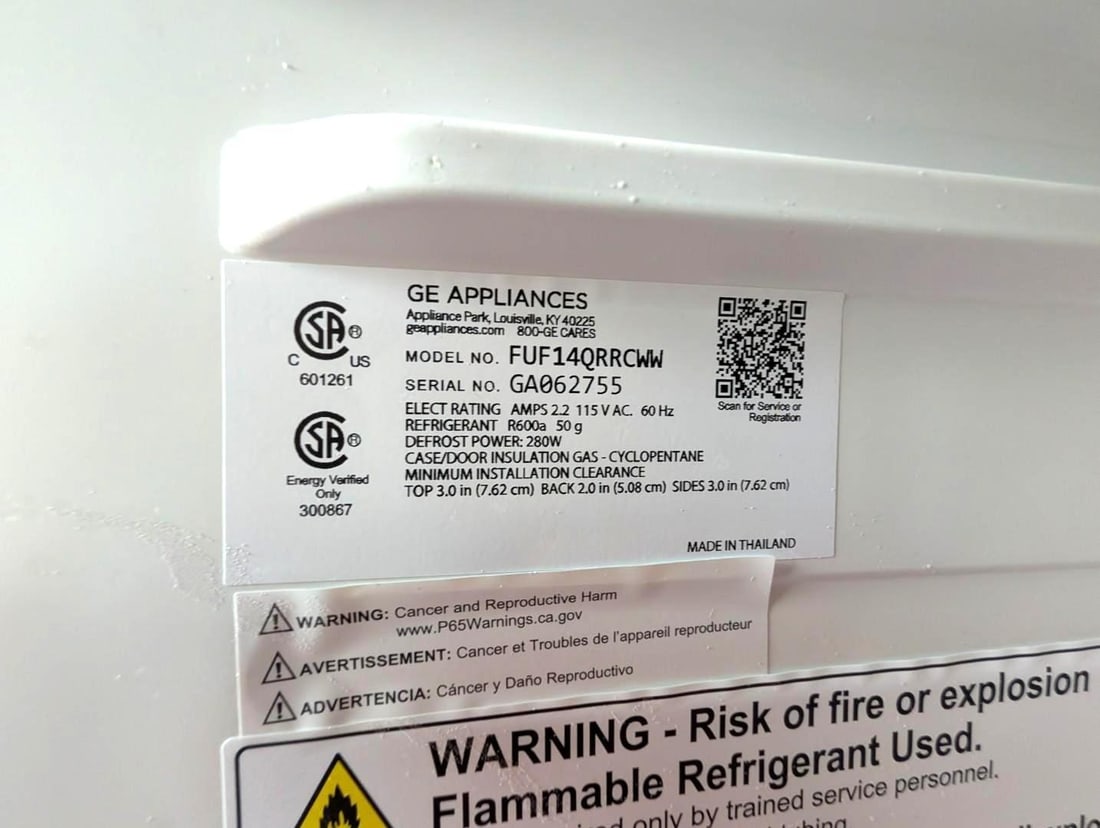 GE Upright Freezer - 6