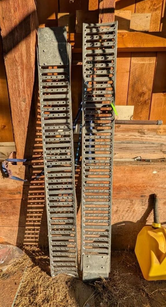Pair of Galvanized Metal Ramps: 73" x 9", Location: Barn