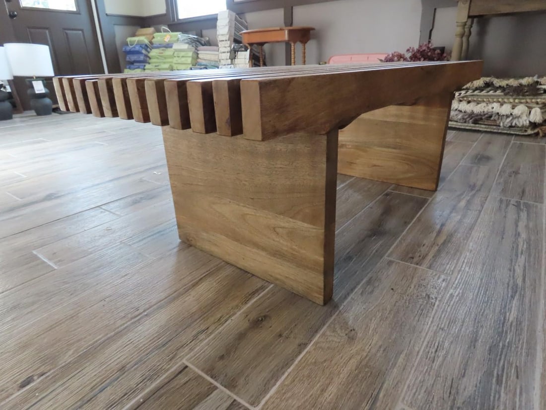 Hardwood Slatted Coffee Table or Bench - 4