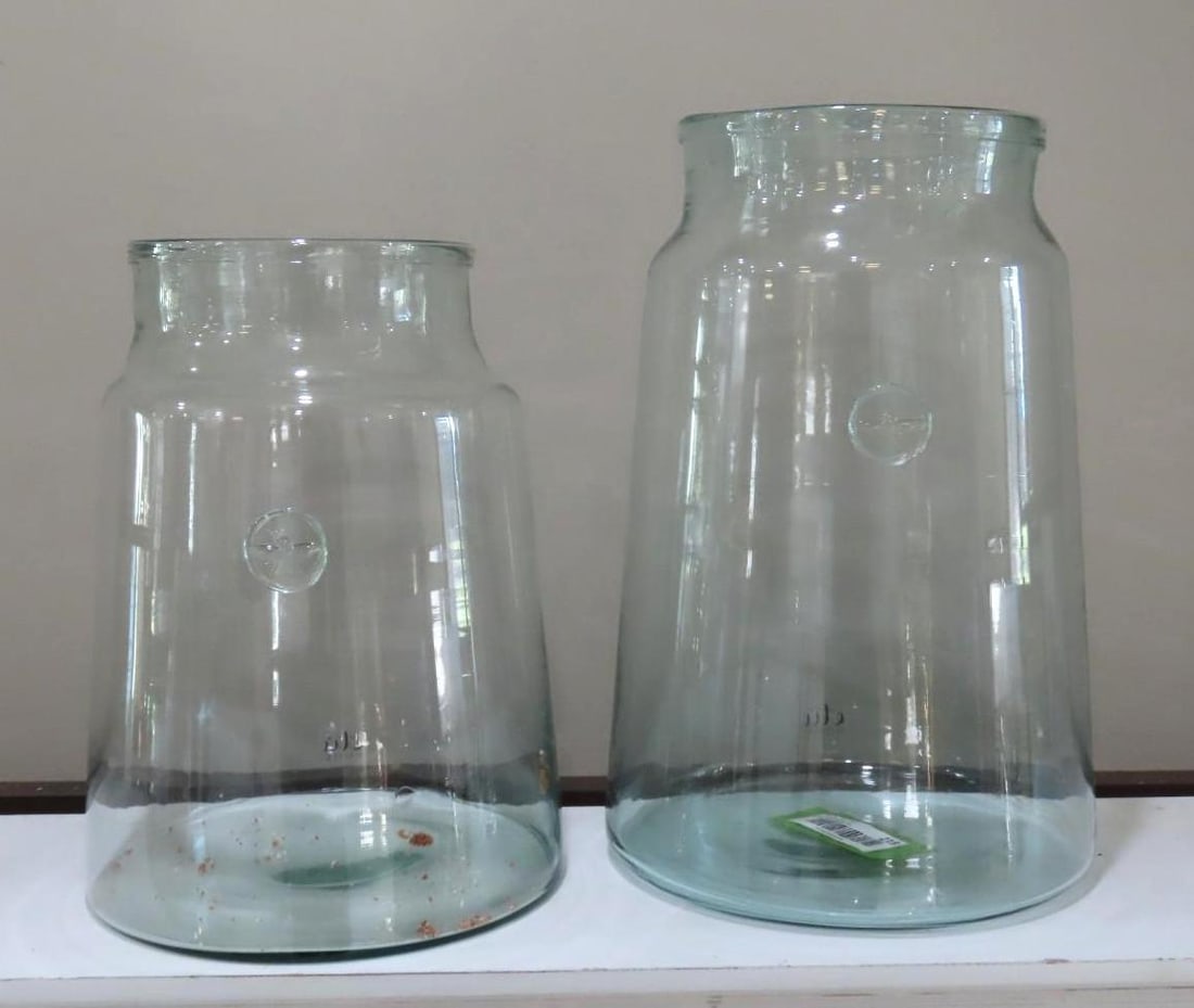 (3) Glass Cut Flower Vases - 2