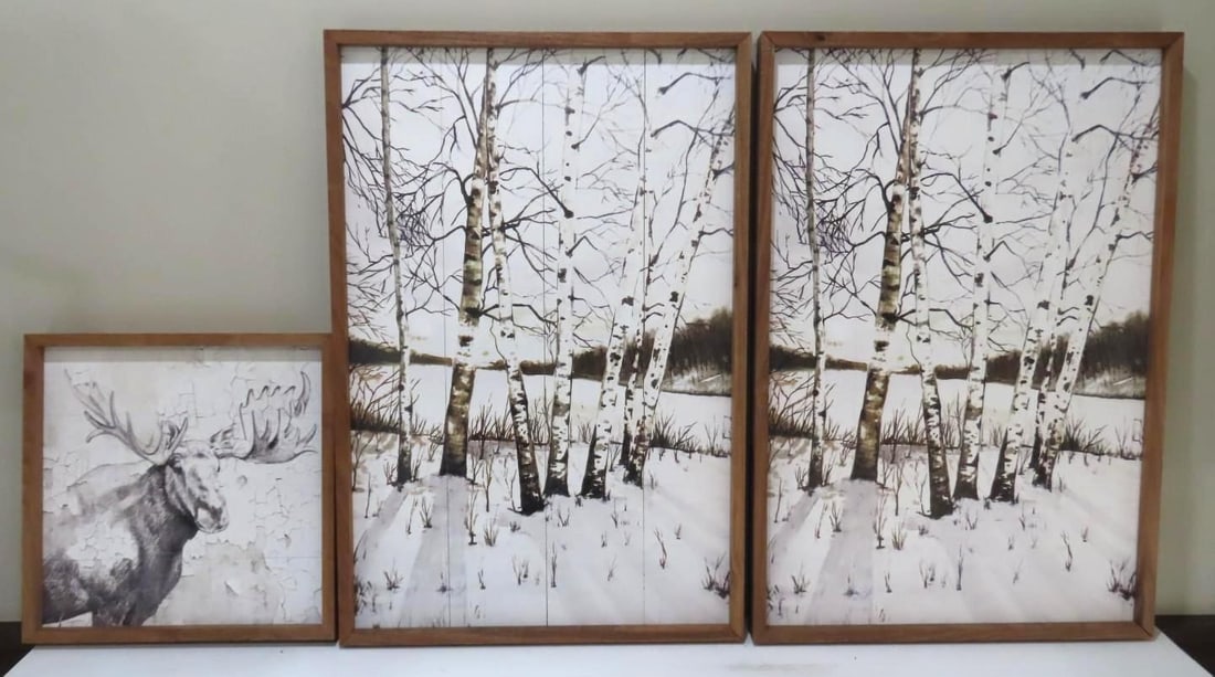 (3) Kendrick Nature Lithographs: 12.75" x 12.75" and 16.75" x 24.5"