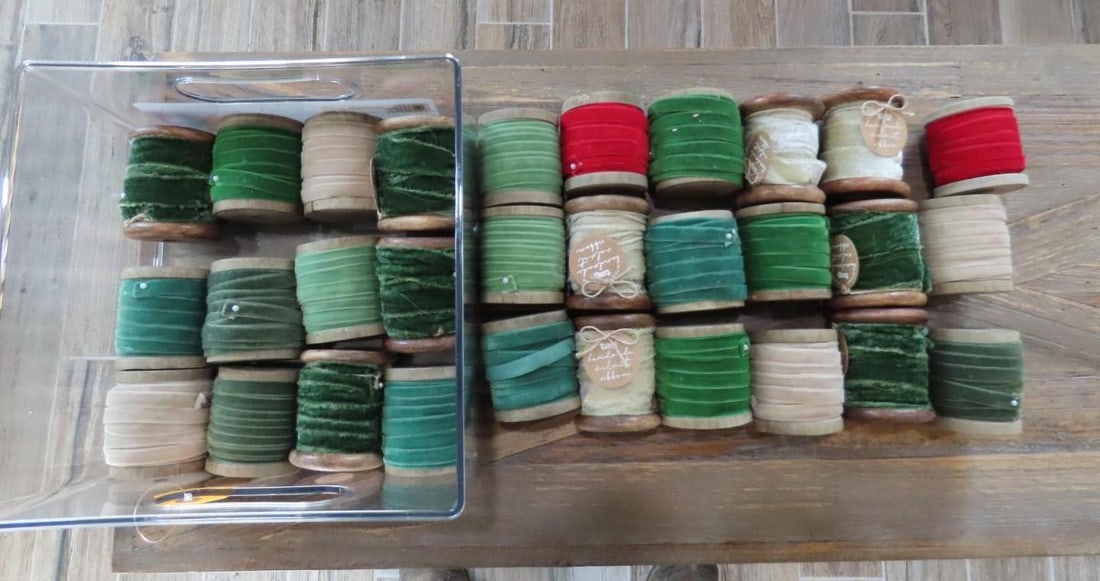 (30+/-) Rolls of Handmade Velvet Ribbon (1 of 4)