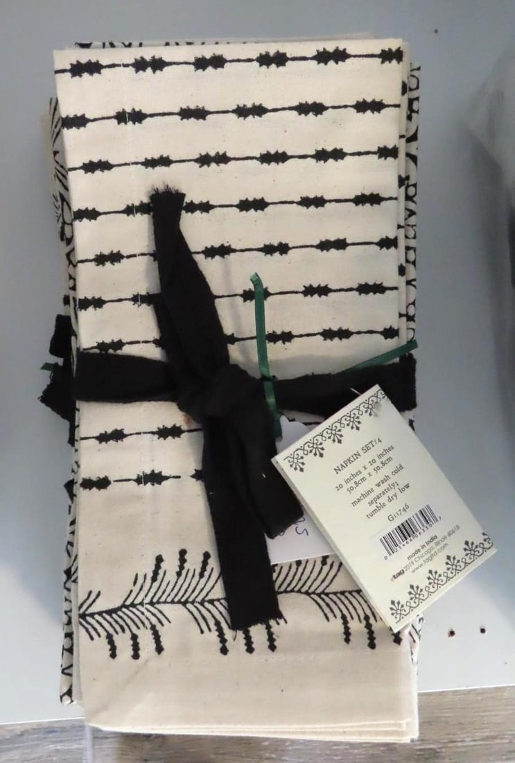 (12) Khilana Block Printed Napkins (1 of 1)