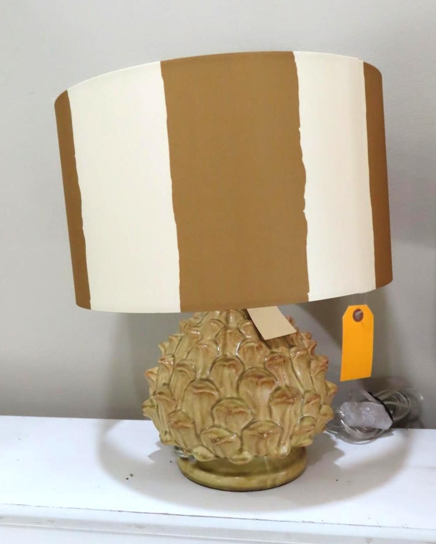 (2) Artichoke Form Table Lamps w/ Shades - 2