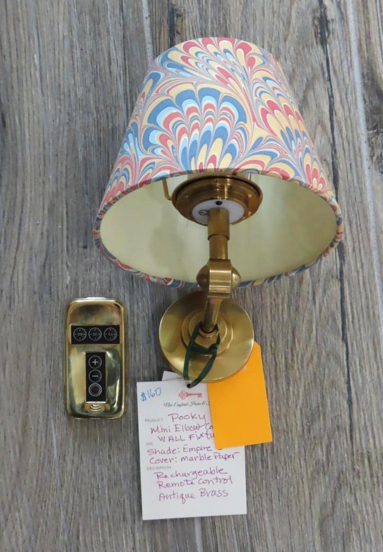 Pooky Cordless Brass Mini Elbow Wall Sconce (1 of 2)