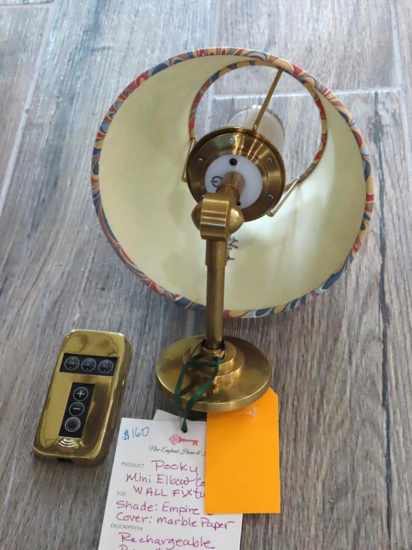 Pooky Cordless Brass Mini Elbow Wall Sconce - 2