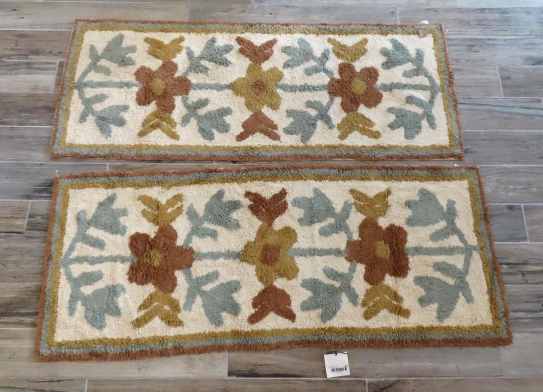 (2) Tufted Cotton Floor Runners: 2' 1" x 5' 3"